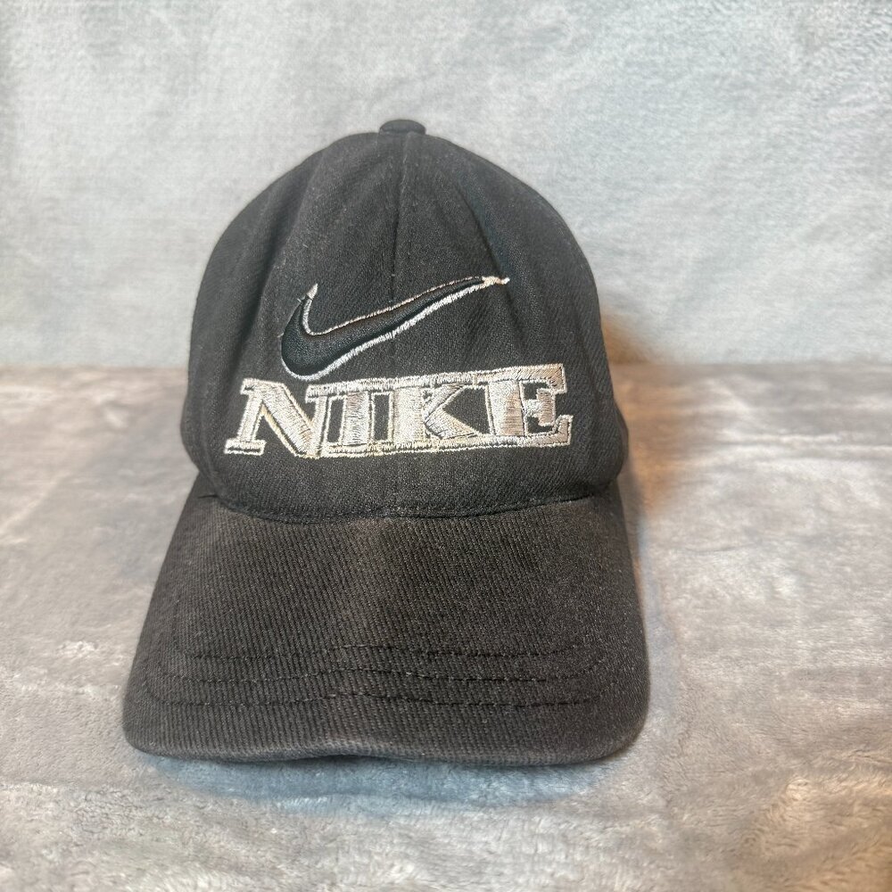 Nike Black Logo Baseball Cap Adjustable Strapback Hat